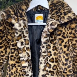C&C California Leopard Print Button up Coat. Super soft and warm!